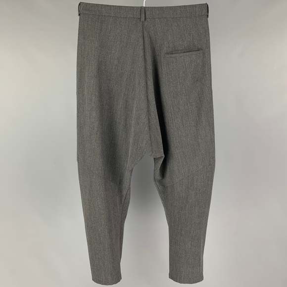 HENRIK VIBSKOV Gray Polyester Pleated Casual Pants - Picture 2 of 4